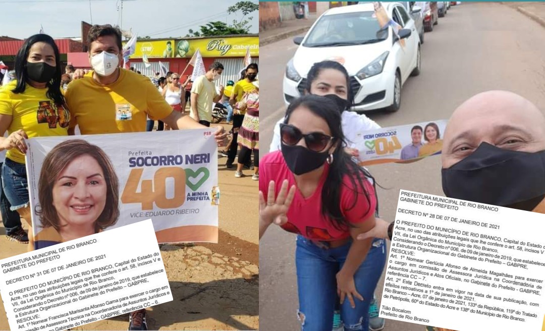 Bocalom nomeia cabos eleitorais de Marcus Alexandre e Socorro Neri em seu gabinete com altos salários 